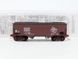 N Scale Micro-Trains MTL 05500300 MILW Milwaukee Road 2-Bay Hopper #94570 w/Load