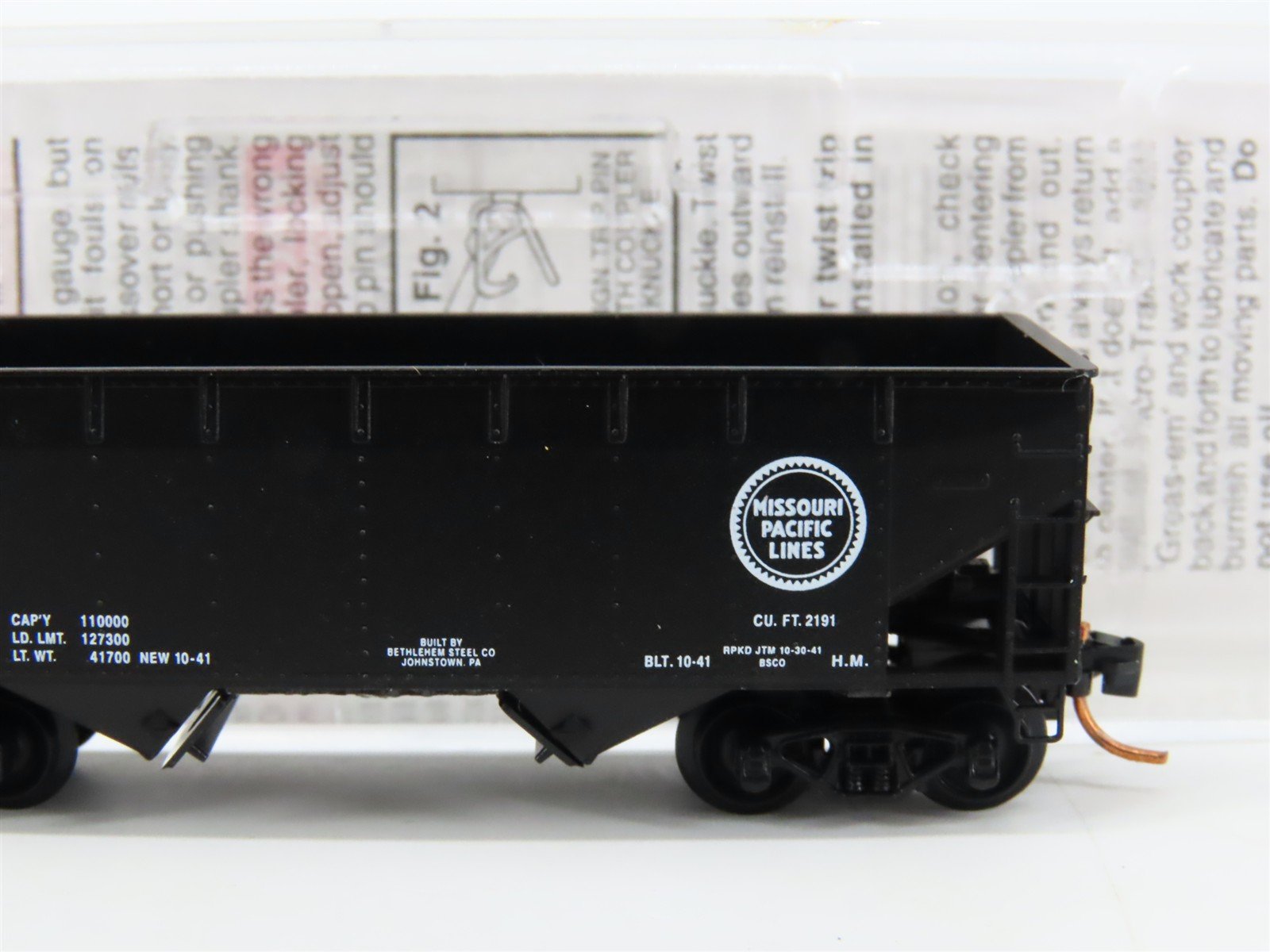 N Scale Micro-Trains MTL 05500320 MP Missouri Pacific 2-Bay Open Hopper #58757