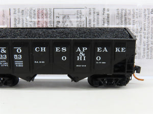 N Micro-Trains MTL 08500040 C&O Chesapeake & Ohio 2-Bay Hopper #63353 w/ Load