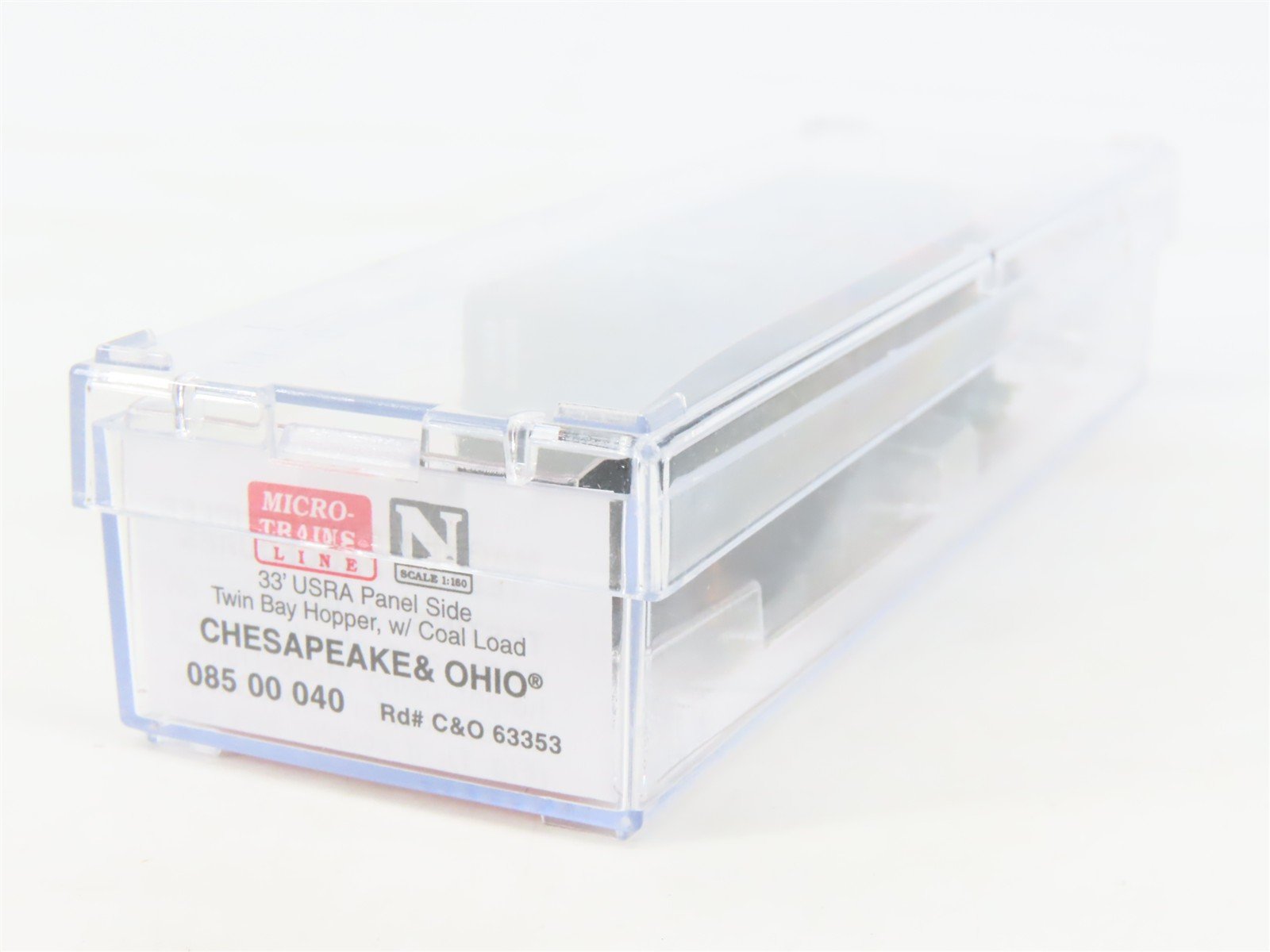 N Micro-Trains MTL 08500040 C&O Chesapeake & Ohio 2-Bay Hopper #63353 w/ Load