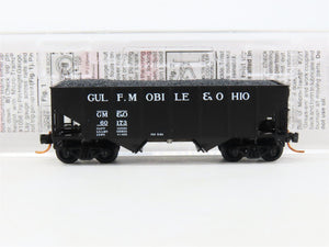 N Micro-Trains MTL 05600290 GM&O Gulf Mobile & Ohio 2-Bay Hopper #60173 w/ Load