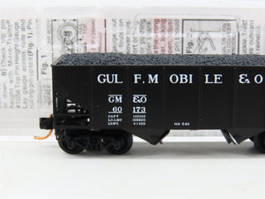N Micro-Trains MTL 05600290 GM&O Gulf Mobile & Ohio 2-Bay Hopper #60173 w/ Load