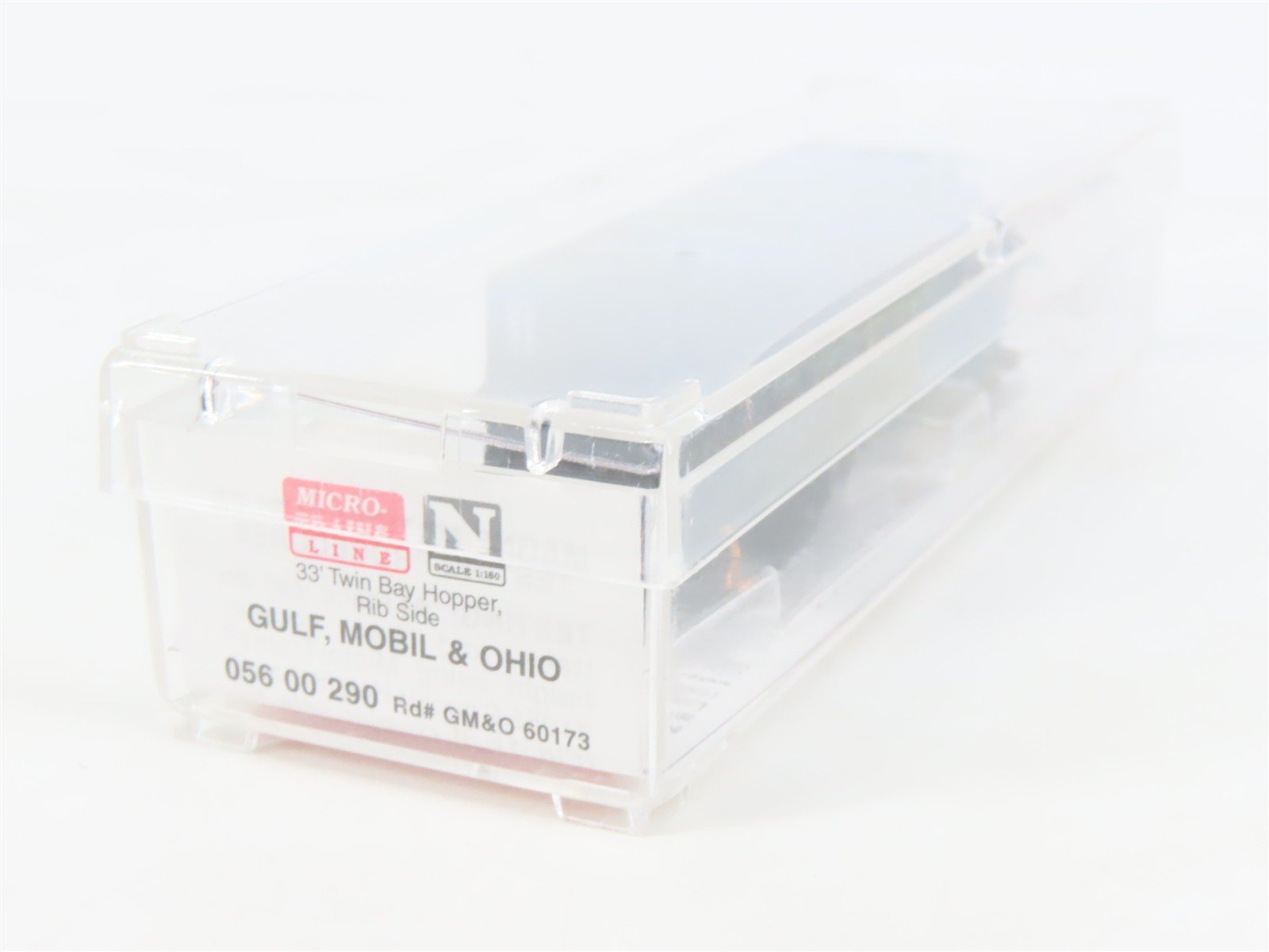 N Micro-Trains MTL 05600290 GM&O Gulf Mobile & Ohio 2-Bay Hopper #60173 w/ Load