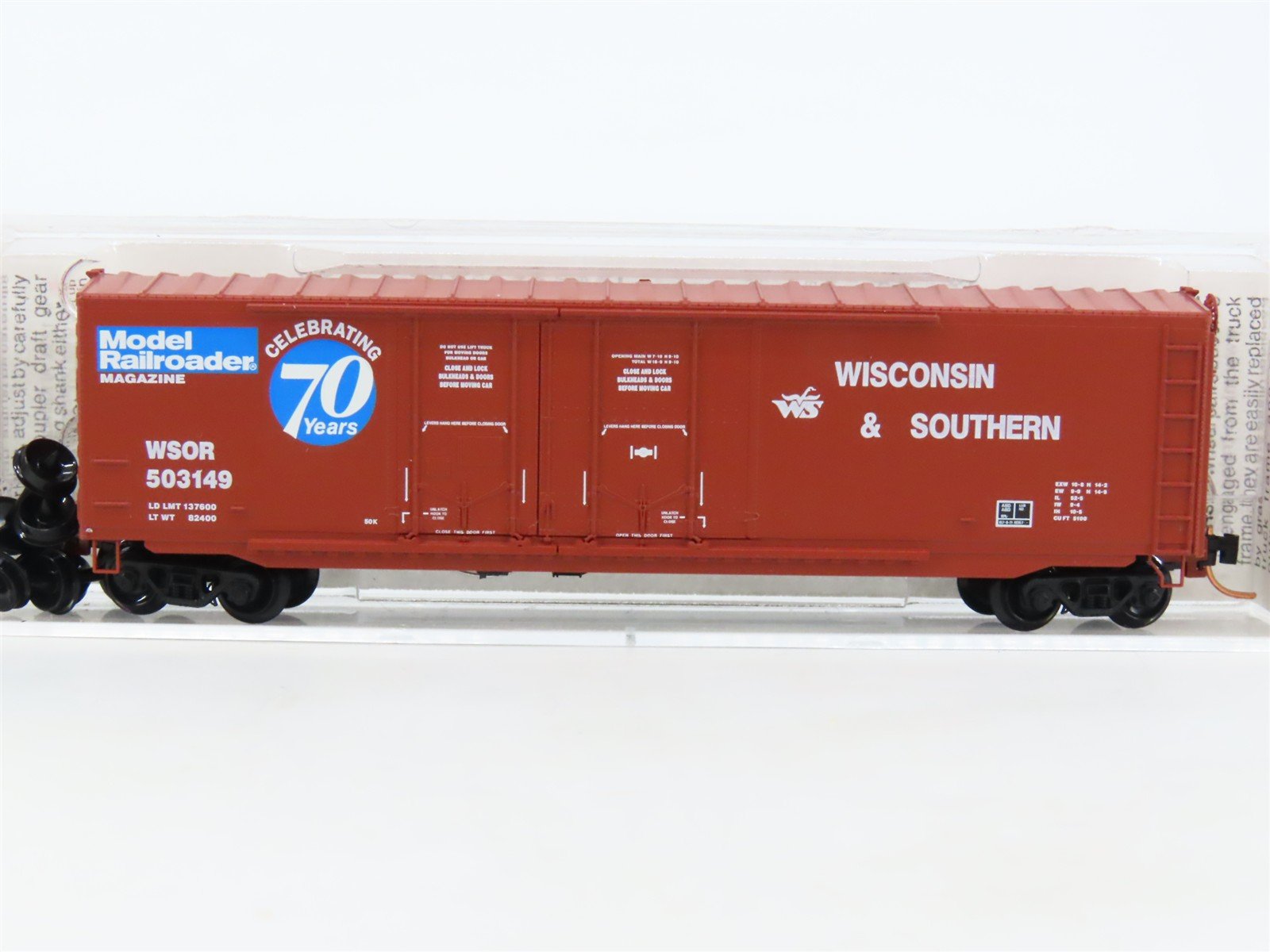 N Scale Micro-Trains MTL 75130 WSOR Model Railroader 70 Years 50' Boxcar #503149