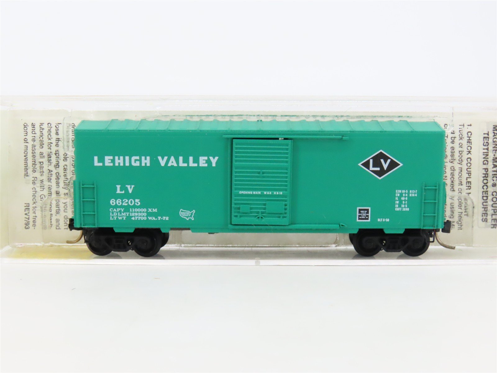 N Scale Micro-Trains MTL 24020 LV Lehigh Valley 40' Single Door Box Car #66205