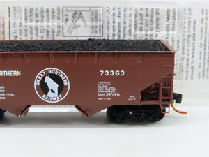 N Scale Micro-Trains MTL 05500060 GN Great Northern 2-Bay Hopper #73363 w/ Load