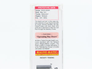 N Scale Micro-Trains MTL 05600180 RDG Reading Lines 2-Bay Hopper #80337 w/ Load