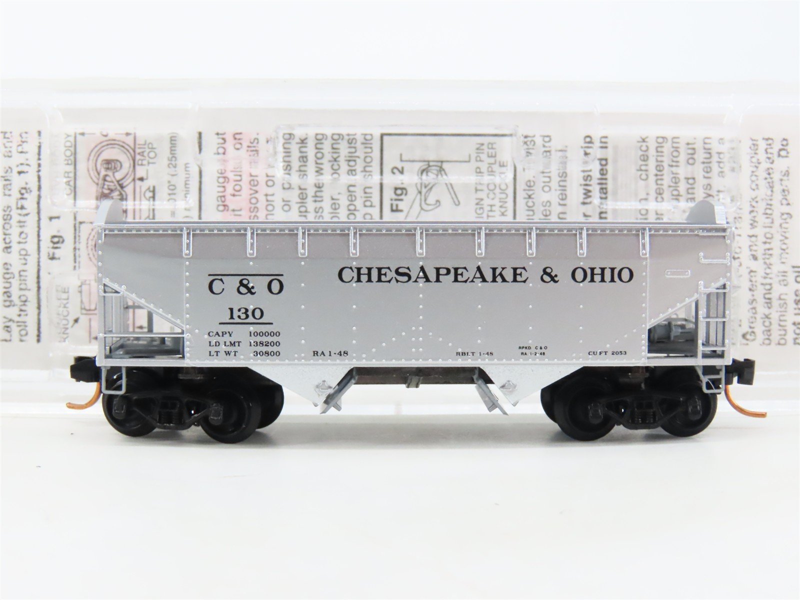 N Scale Micro-Trains MTL 86030 C&O Chesapeake & Ohio 2-Bay Open Hopper #130