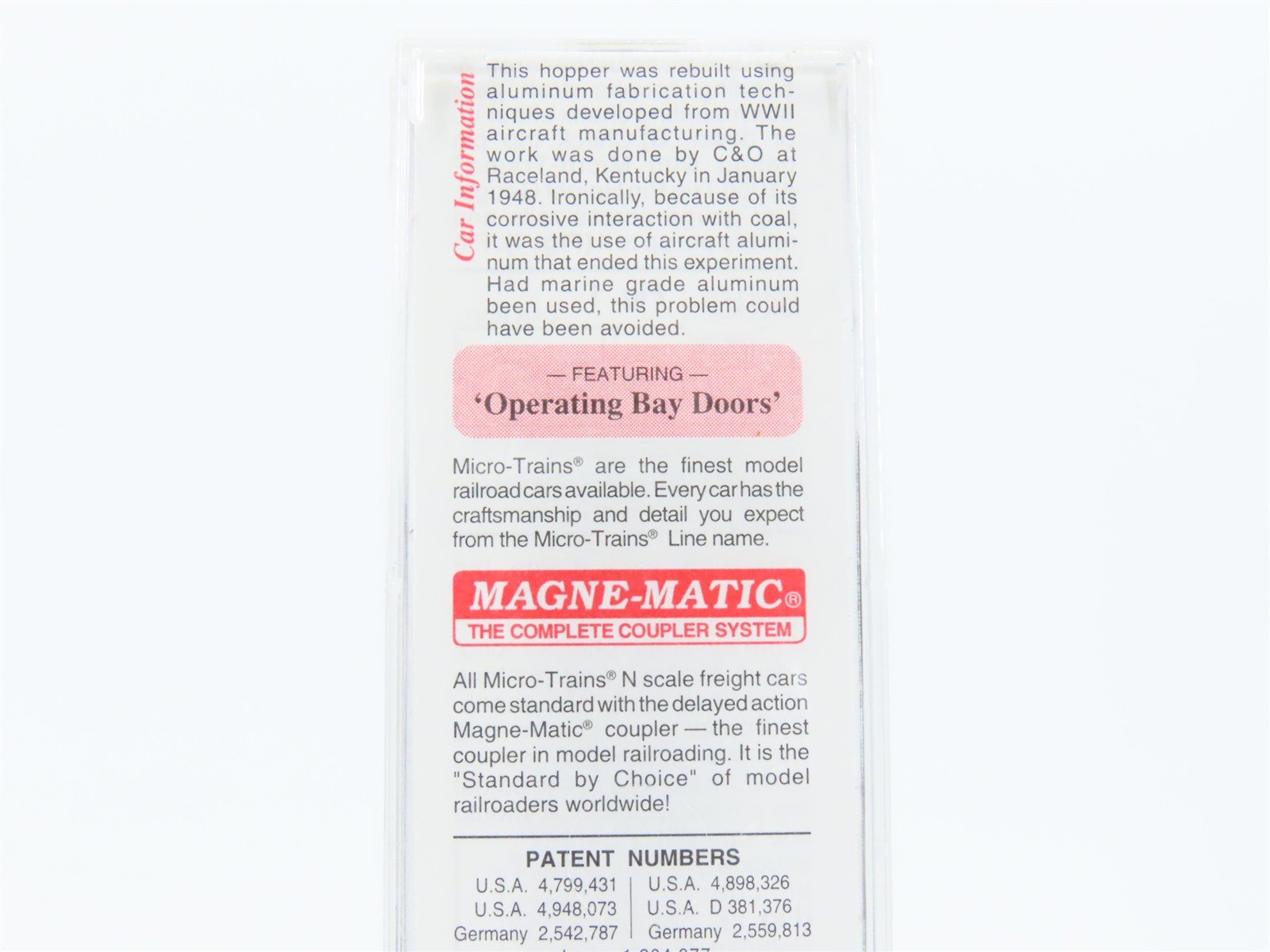 N Scale Micro-Trains MTL 86030 C&O Chesapeake & Ohio 2-Bay Open Hopper #130