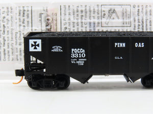 N Micro-Trains MTL 05600420 PGCCo Penn Gas Coal Co. 2-Bay Hopper #3310 w/ Load