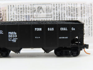 N Micro-Trains MTL 05600420 PGCCo Penn Gas Coal Co. 2-Bay Hopper #3310 w/ Load