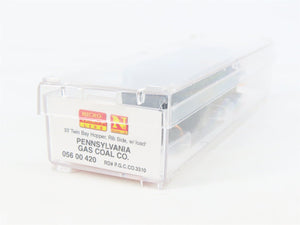 N Micro-Trains MTL 05600420 PGCCo Penn Gas Coal Co. 2-Bay Hopper #3310 w/ Load