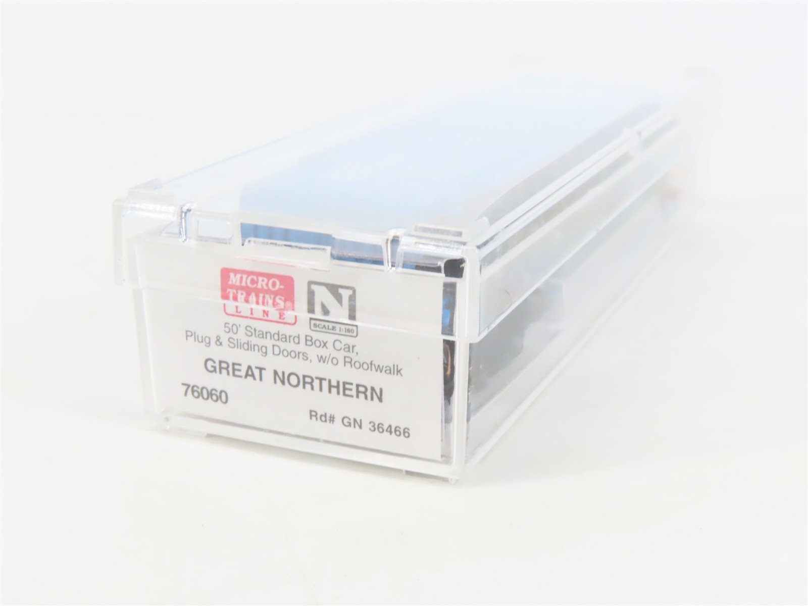 N Scale Micro-Trains MTL 76060 GN Great Northern Big Sky Blue 50' Box Car #36466