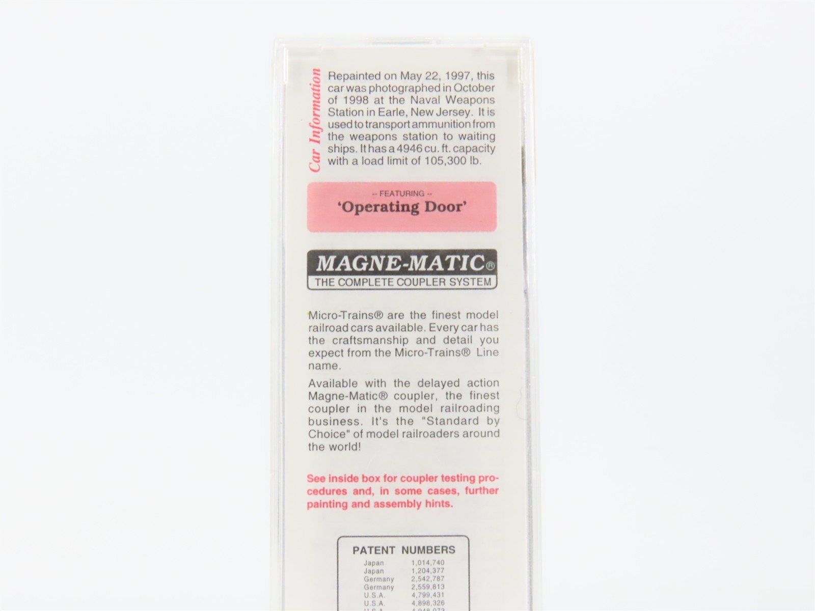 N Scale Micro-Trains MTL 77040 USN United States Navy 50' Box Car #61-05146