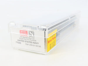 N Scale Micro-Trains MTL 77040 USN United States Navy 50' Box Car #61-05146