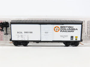N Scale Micro-Trains MTL 07300060 BCOL British Columbia 40' Box Car #990198