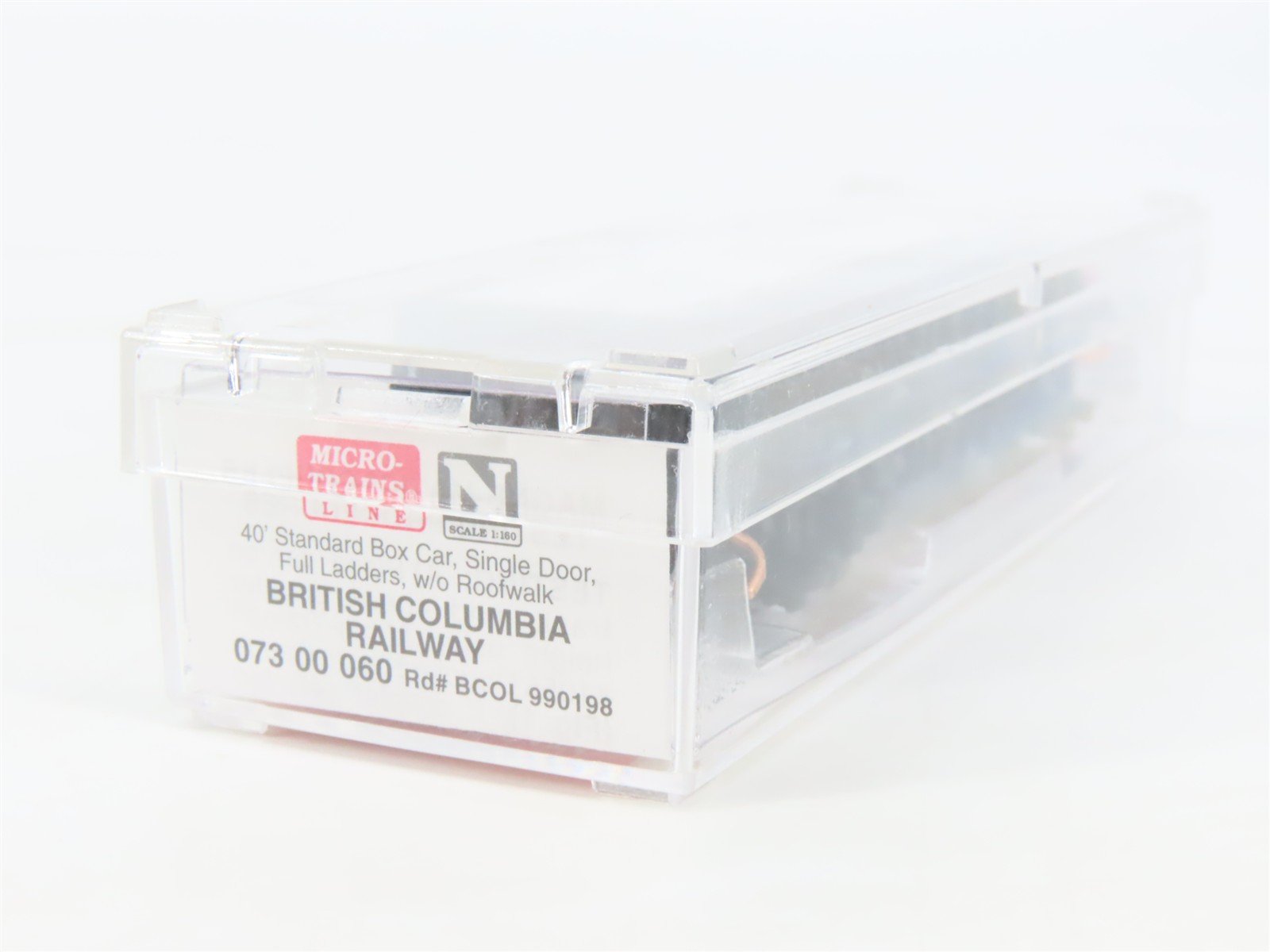 N Scale Micro-Trains MTL 07300060 BCOL British Columbia 40' Box Car #990198