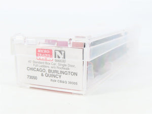 N Scale Micro-Trains MTL 73050 CB&Q Burlington Route 40' Box Car #39305
