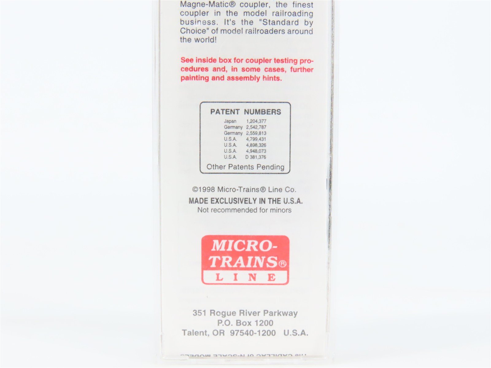 N Scale Micro-Trains MTL 74040 CP Canadian Pacific 40' Plug Door Box Car #285606