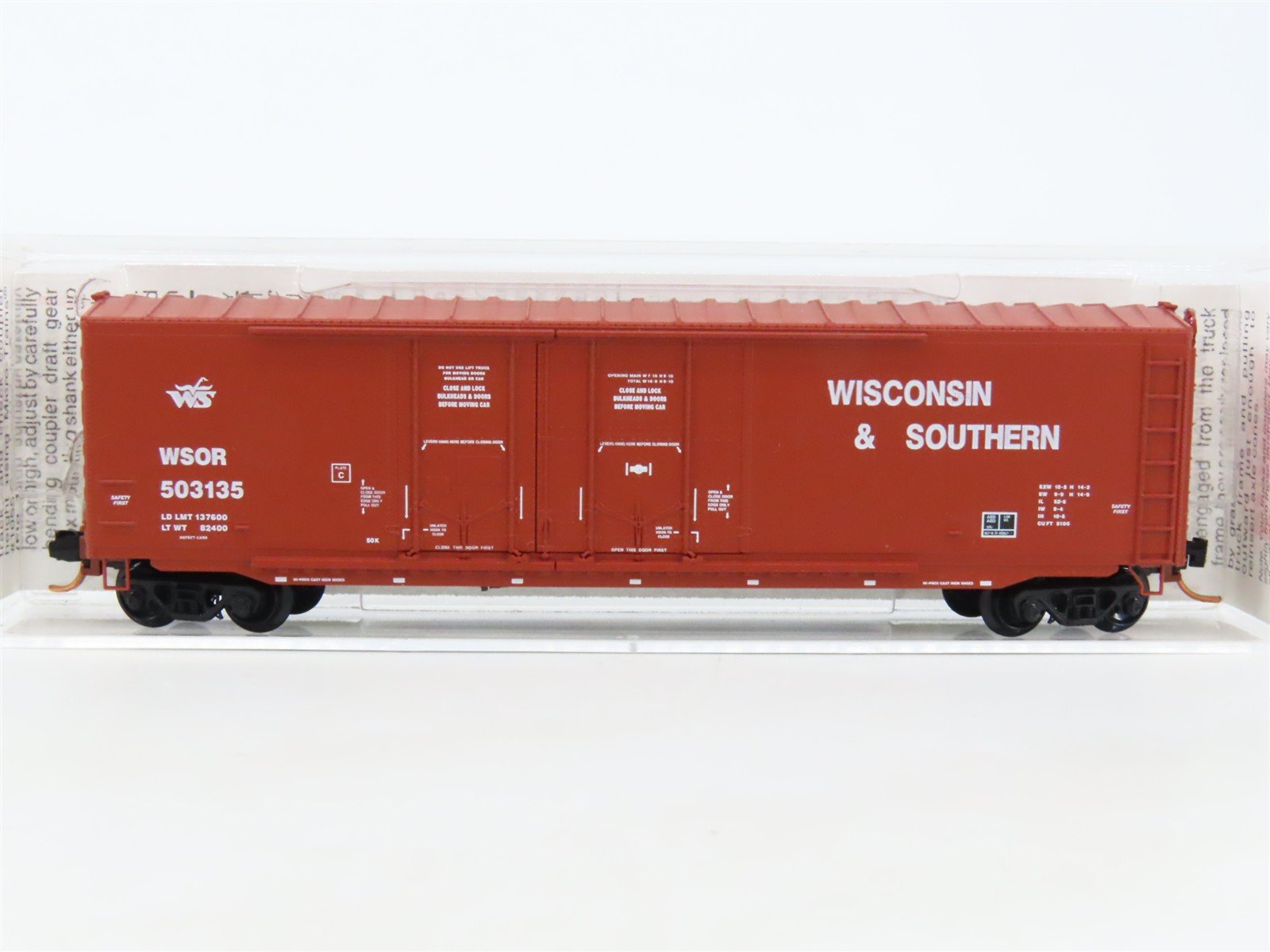 N Scale Micro-Trains MTL 75070 WSOR Wisconsin & Southern 50' Box Car #503135