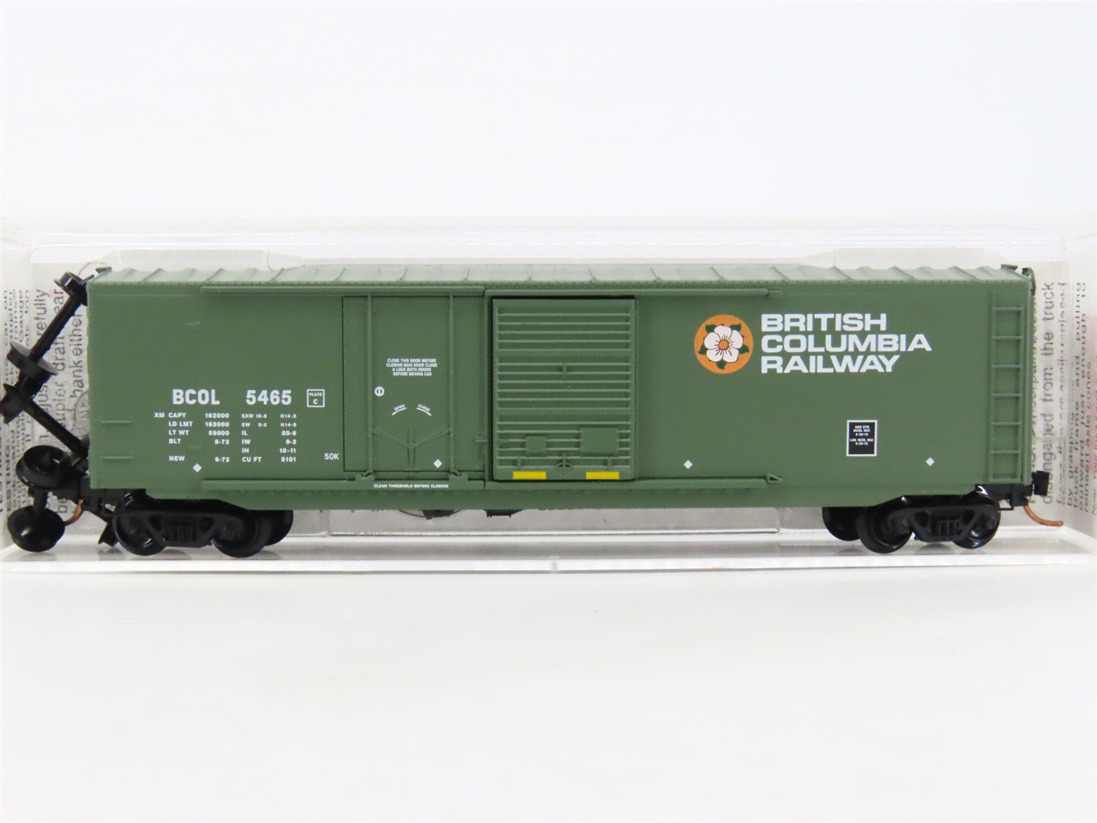 N Scale Micro-Trains MTL 76050 BCOL British Columbia 50' Box Car #5465