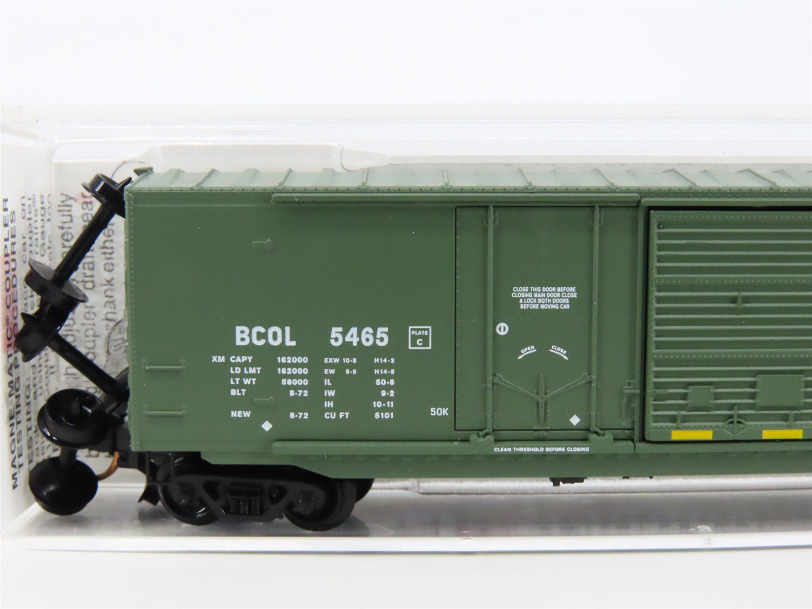 N Scale Micro-Trains MTL 76050 BCOL British Columbia 50' Box Car #5465