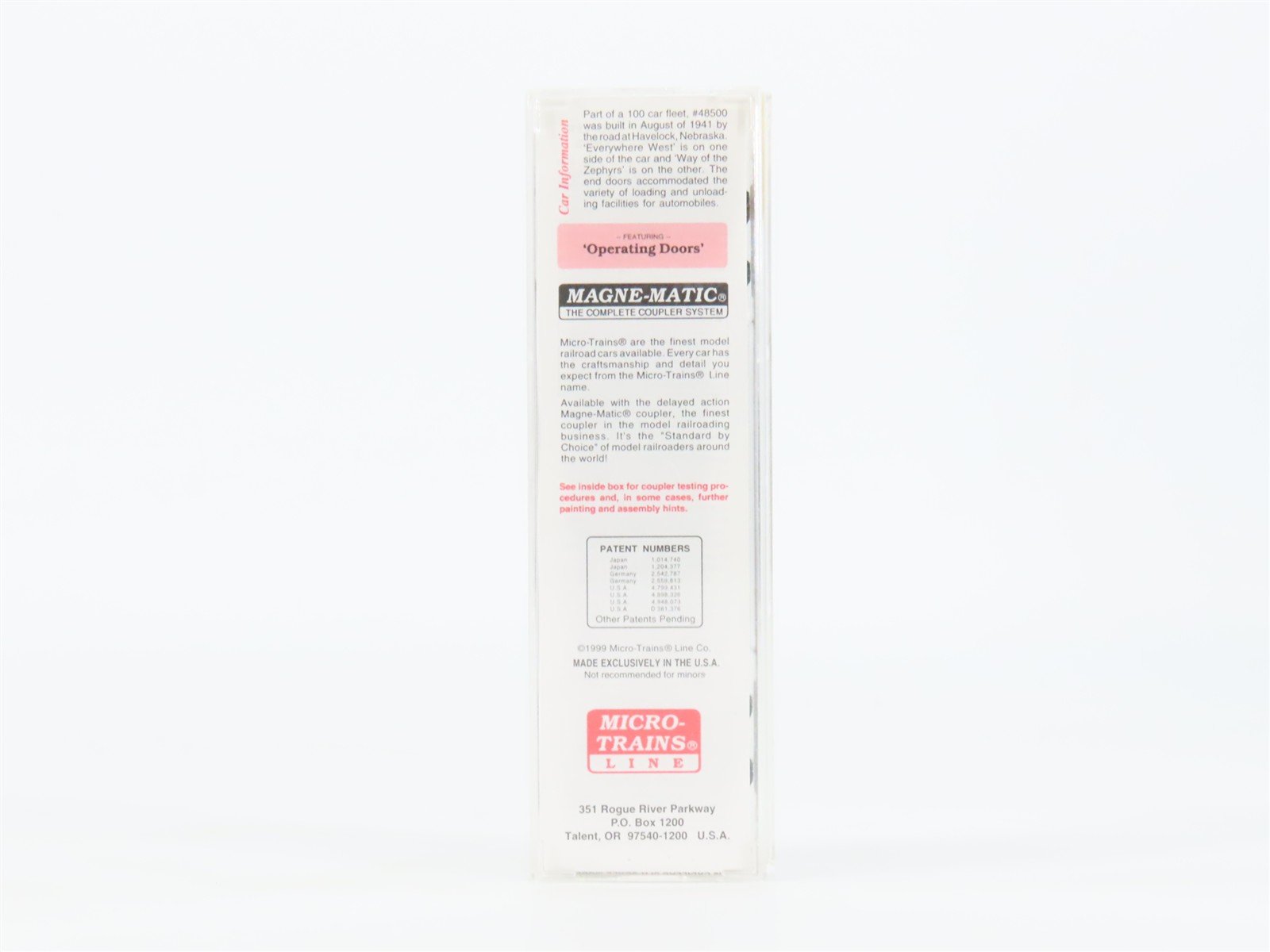 N Scale Micro-Trains MTL 78090 CB&Q Burlington Route 