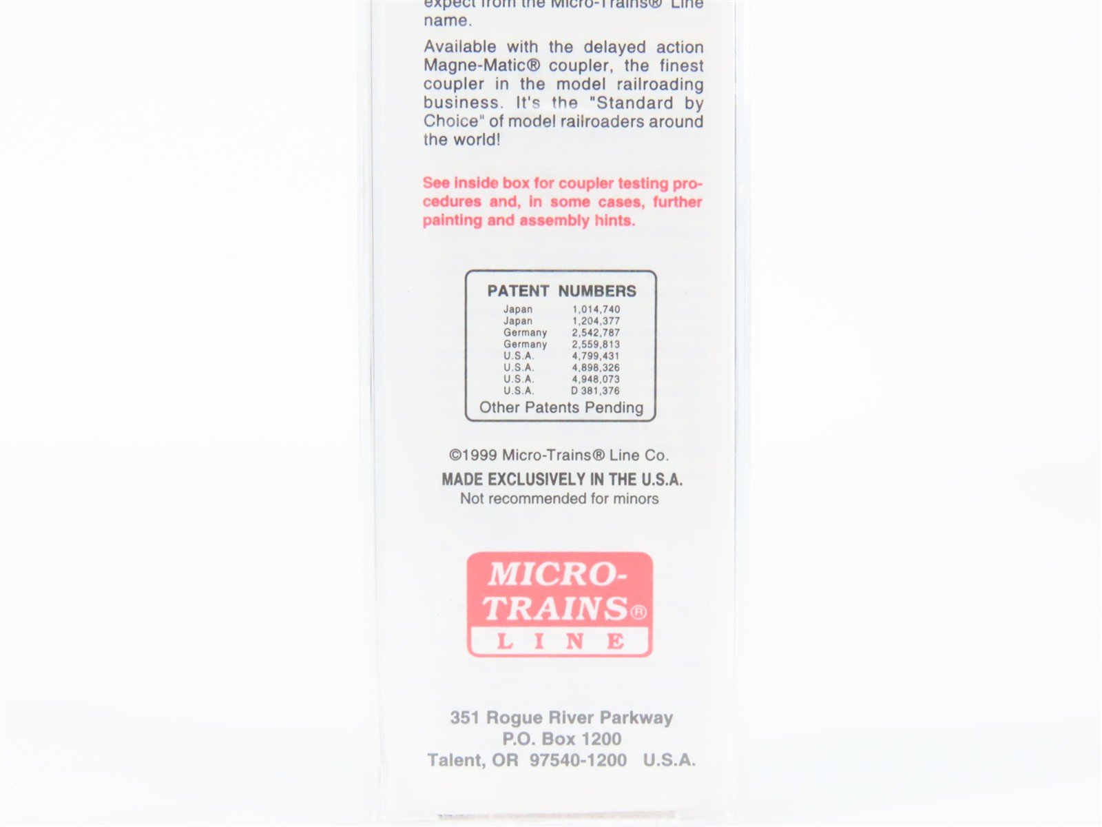 N Scale Micro-Trains MTL 49510 WIF West India Fruit & Steamship 40' Box Car #724