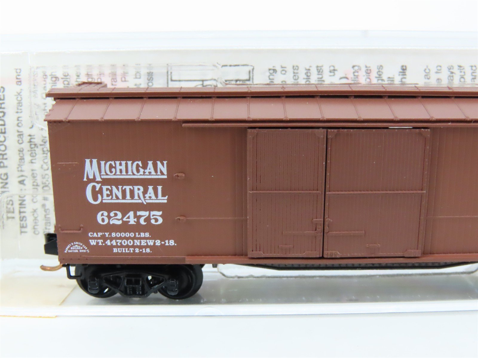 N Scale Micro-Trains MTL 43060 NYC Michigan Central 40' Wood Box Car #62475