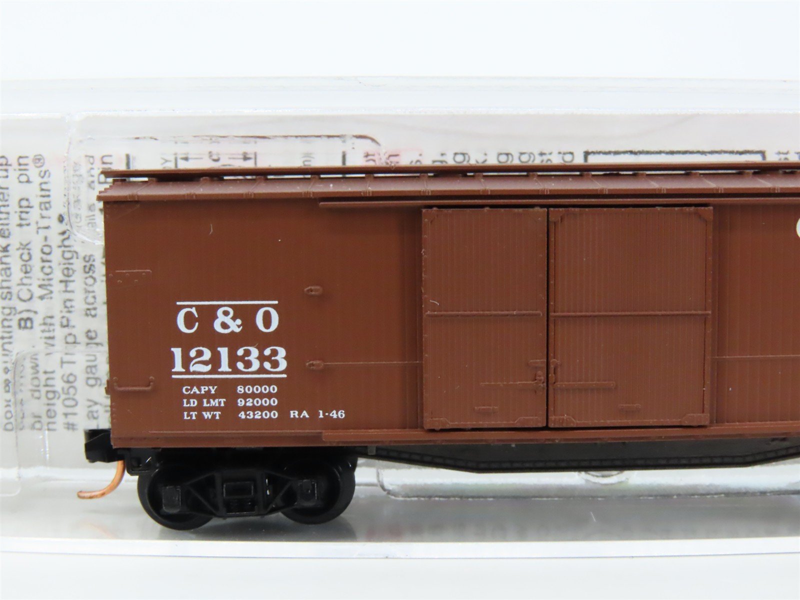 N Scale Micro-Trains MTL 43070 C&O Chesapeake & Ohio 40' Wood Box Car #12133
