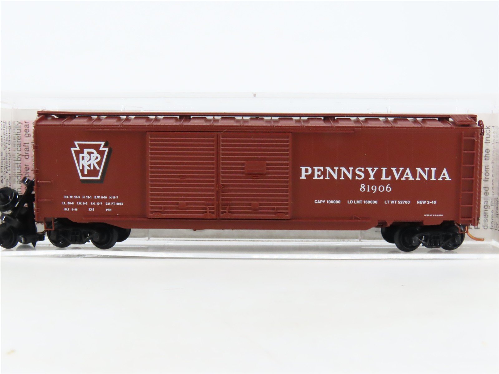 N Scale Micro-Trains MTL 78010 PRR Pennsylvania 50' Auto Box Car #81906