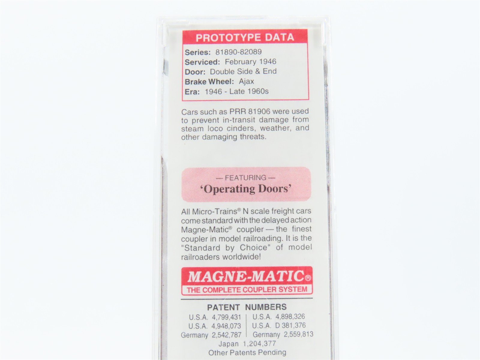 N Scale Micro-Trains MTL 78010 PRR Pennsylvania 50' Auto Box Car #81906
