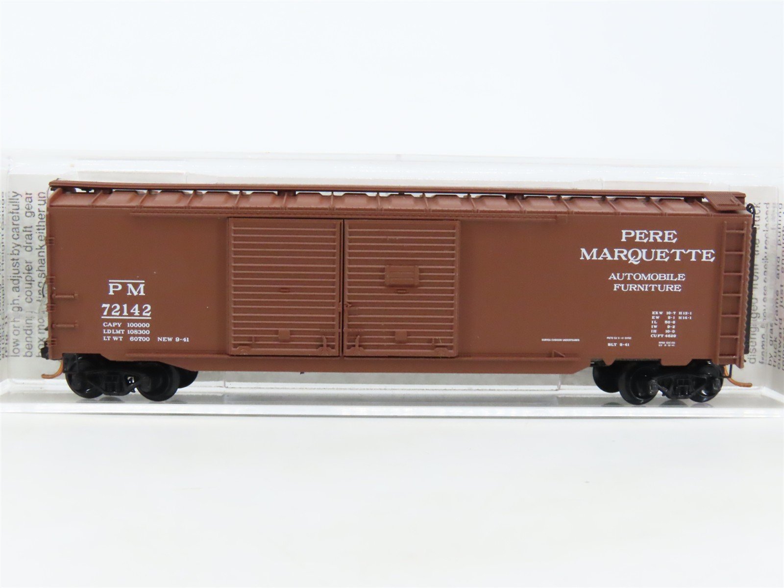 N Scale Micro-Trains MTL 78100 PM Pere Maquette 50' Auto Box Car #72142