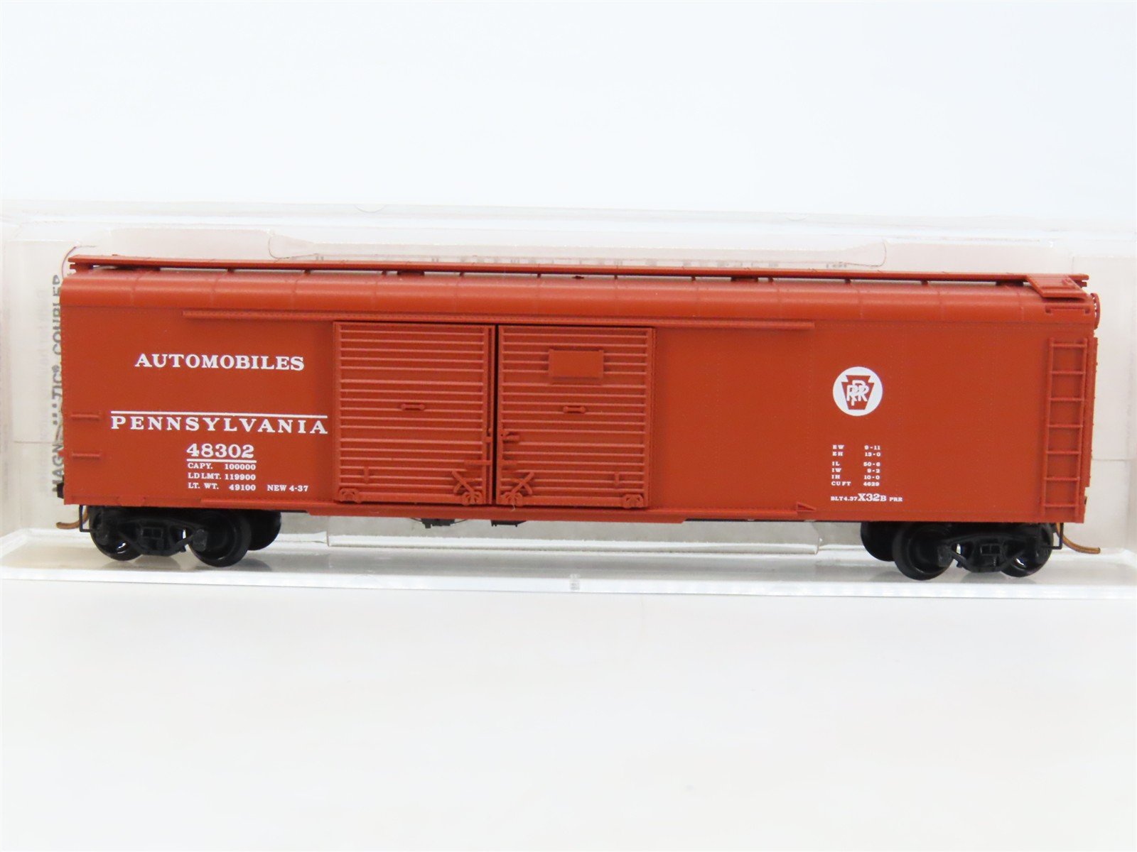 N Scale Micro-Trains MTL 79010 PRR Pennsylvania 50' Wagon Top Auto Boxcar #48302