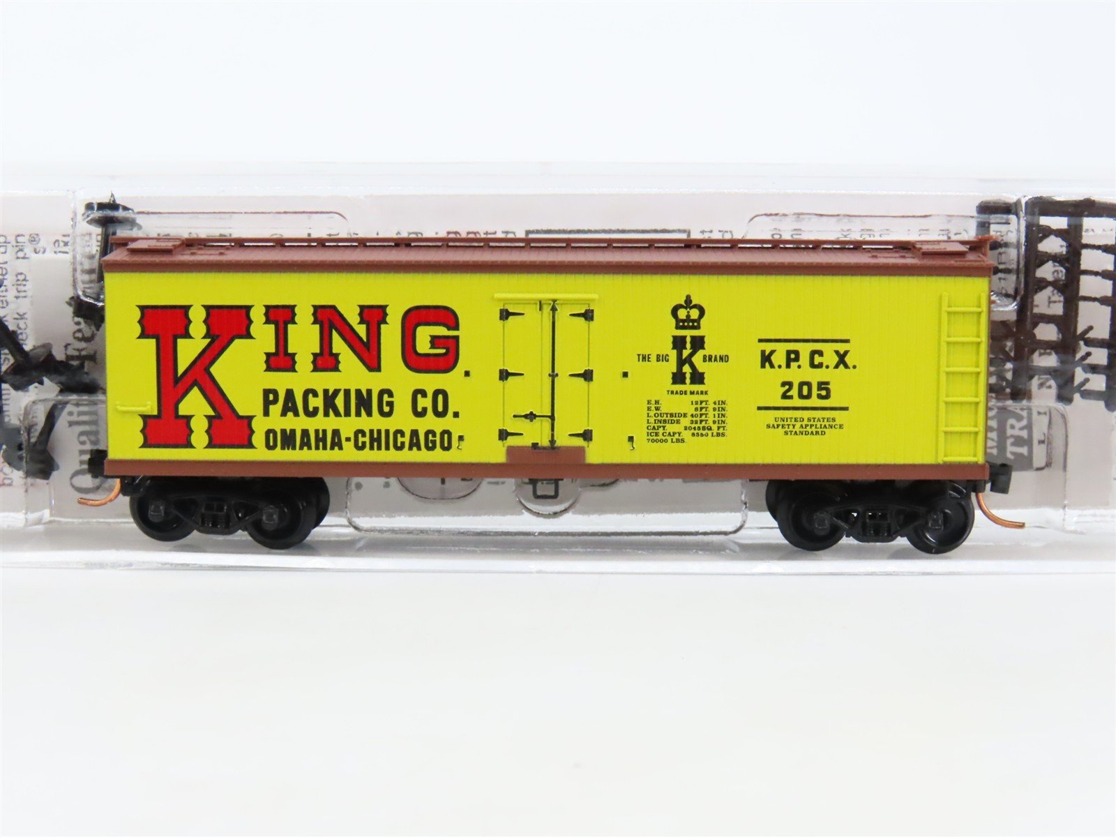 N Scale Micro-Trains MTL 49120 KPCX King Packing Co. 40' Wood Reefer #205