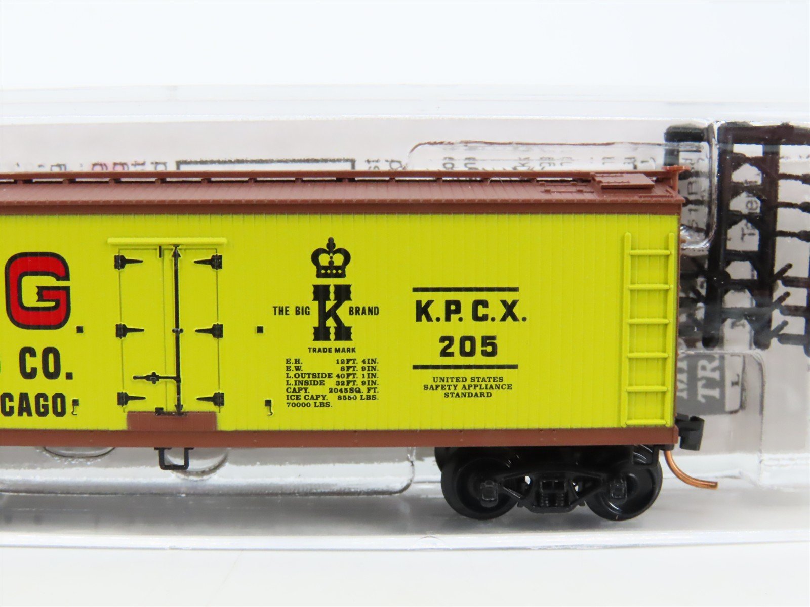 N Scale Micro-Trains MTL 49120 KPCX King Packing Co. 40' Wood Reefer #205