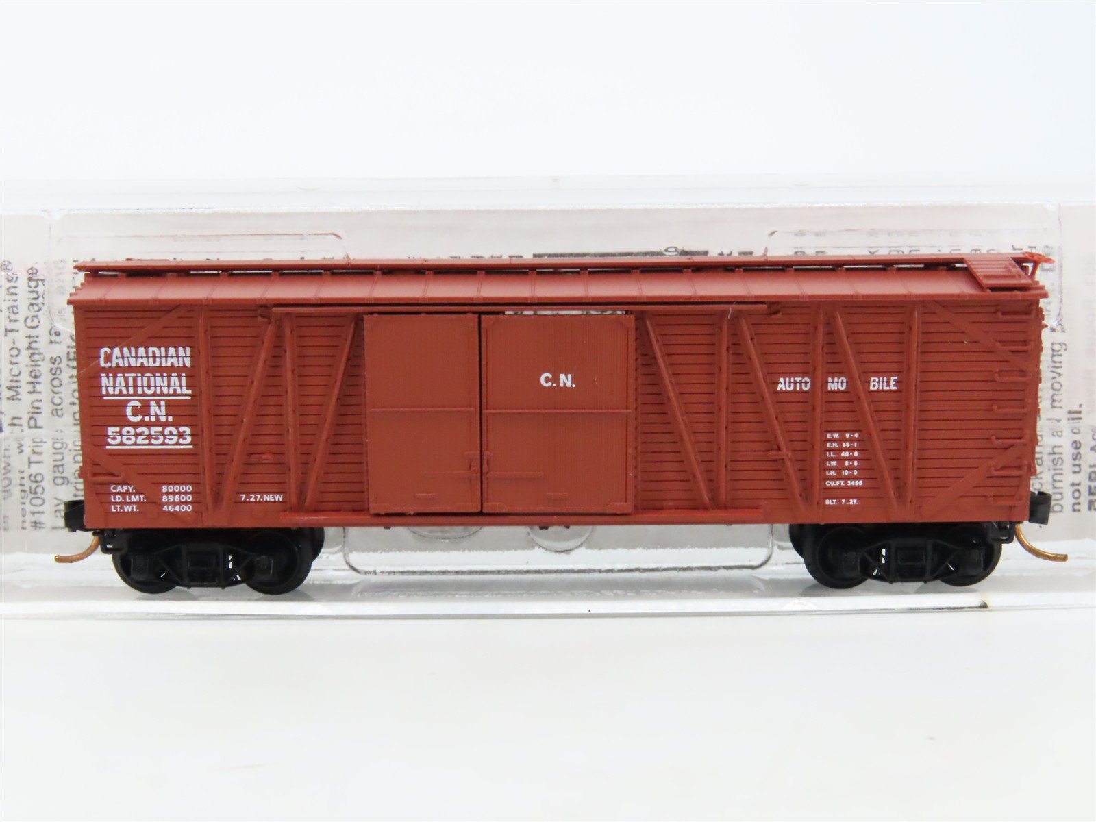 N Scale Micro-Trains MTL 40010 CN Canadian National 40' Auto Box Car #582593