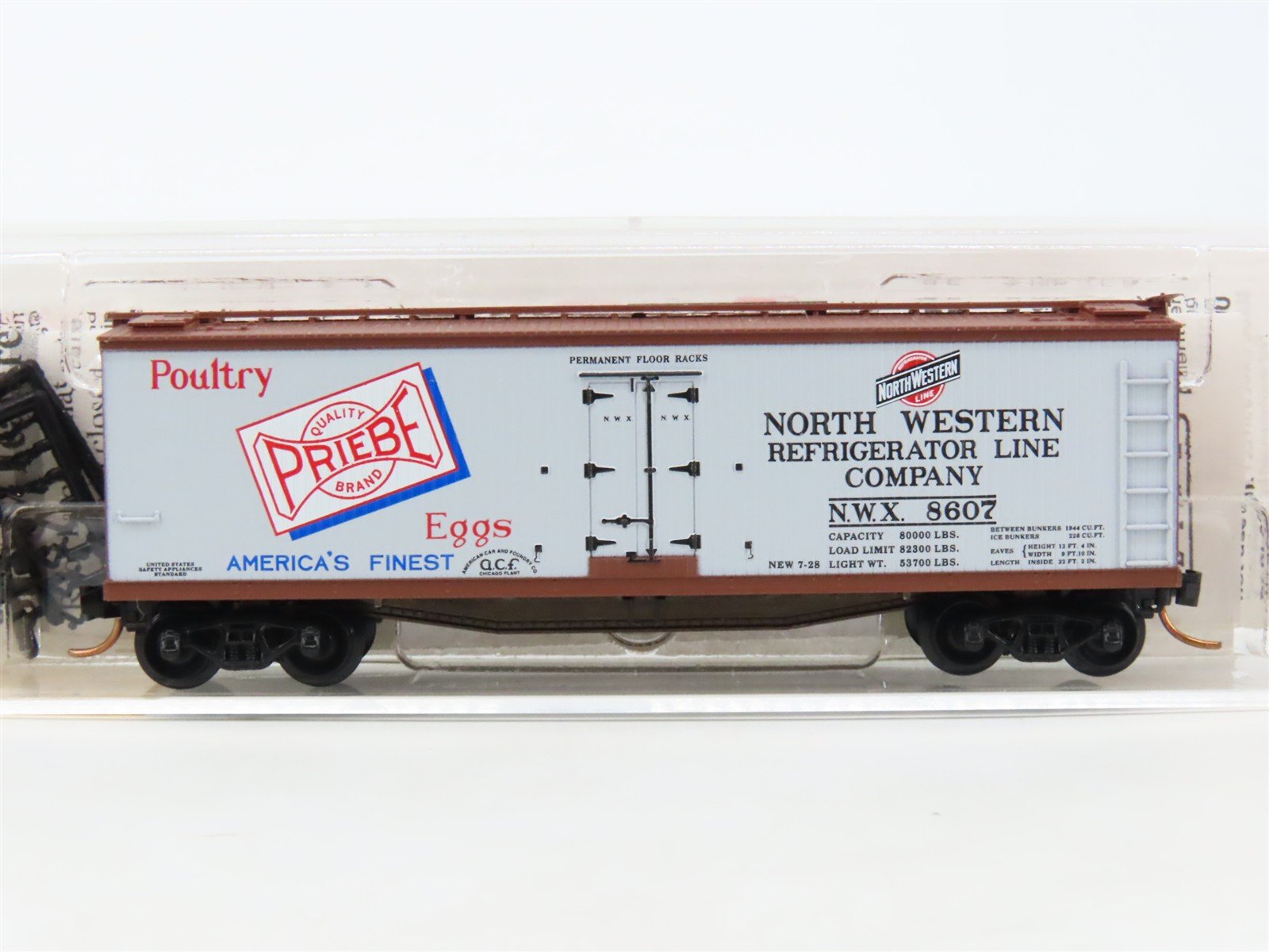N Scale Micro-Trains MTL 49520 NWX Priebe Poultry & Eggs 40' Wood Reefer #8607