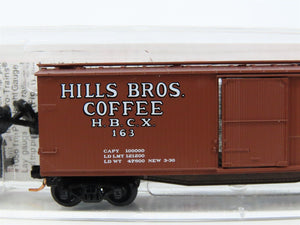 N Scale Micro-Trains MTL 42100 HCBX Hills Bros. Coffee 40' Wood Box Car #163