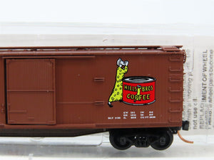 N Scale Micro-Trains MTL 42100 HCBX Hills Bros. Coffee 40' Wood Box Car #163