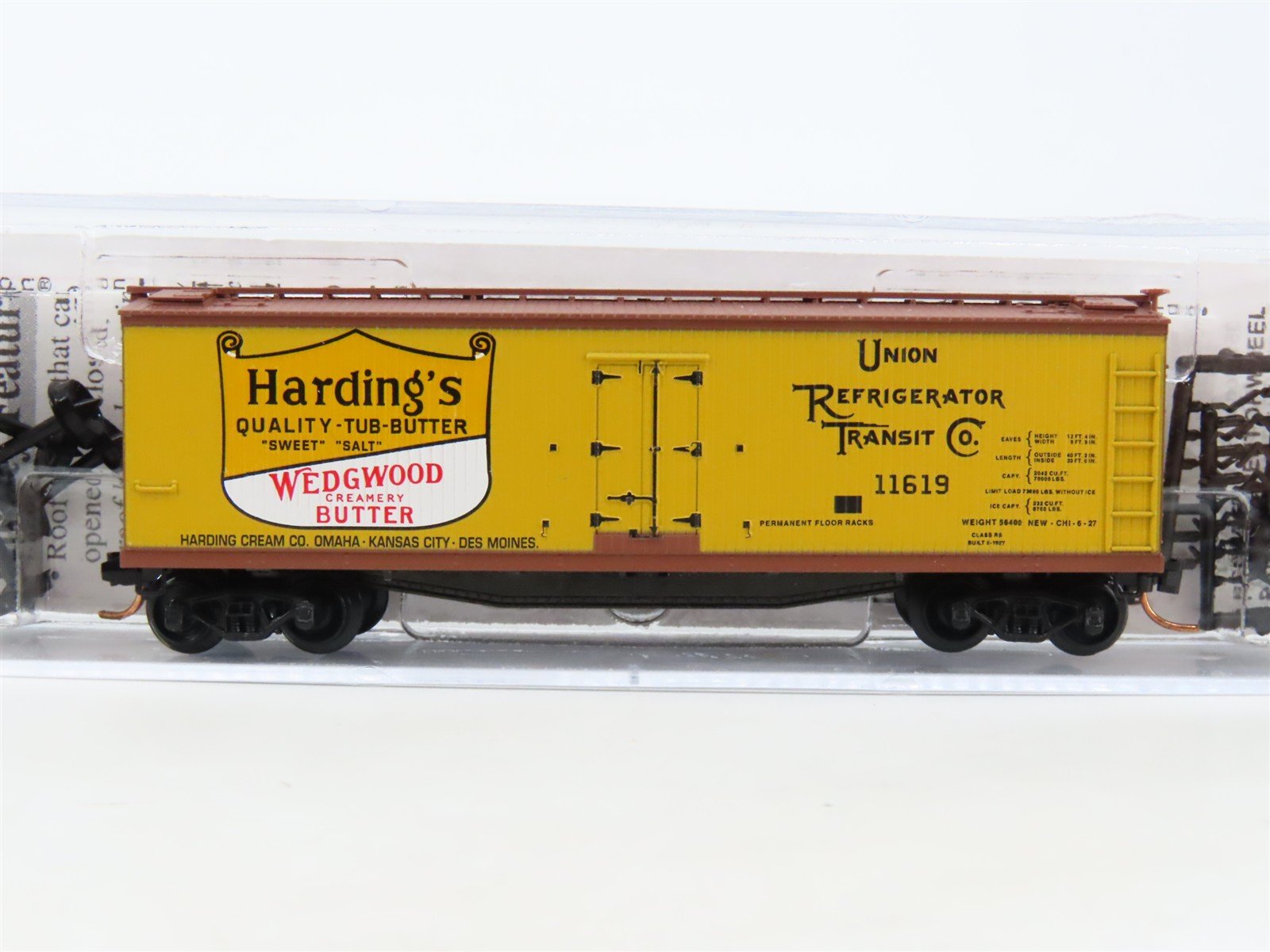 N Scale Micro-Trains MTL 04900540 URTCo. Harding's Butter 40' Wood Reefer #11619