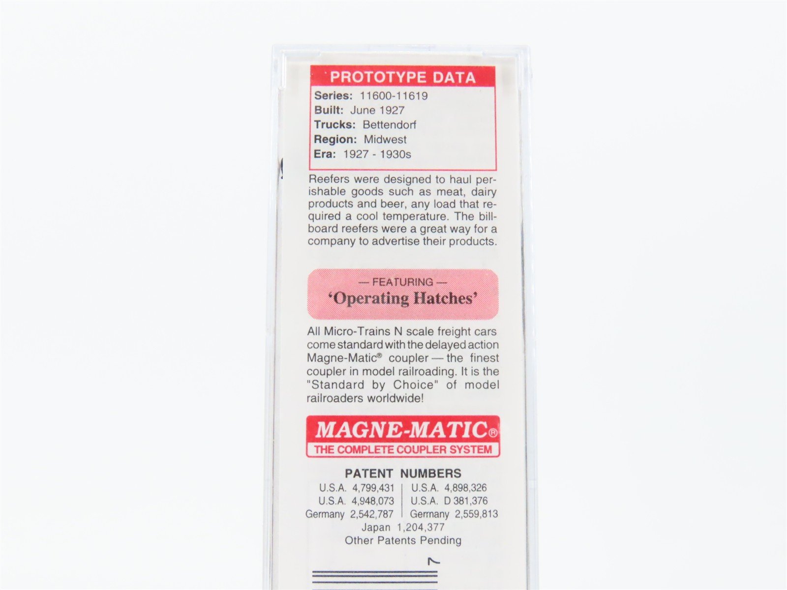 N Scale Micro-Trains MTL 04900540 URTCo. Harding's Butter 40' Wood Reefer #11619