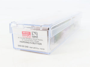 N Scale Micro-Trains MTL 04900540 URTCo. Harding's Butter 40' Wood Reefer #11619