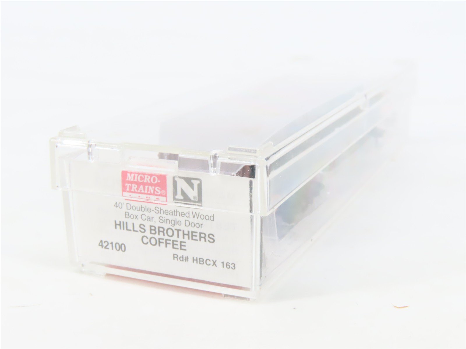 N Scale Micro-Trains MTL 42100 HBCX Hills Bros. Coffee 40' Wood Box Car #163