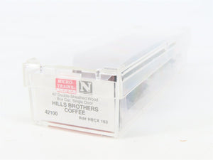 N Scale Micro-Trains MTL 42100 HBCX Hills Bros. Coffee 40' Wood Box Car #163