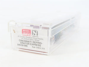 N Scale Micro-Trains MTL 04900090 CREX Cincinnati Abattoir Co. 40' Reefer #212