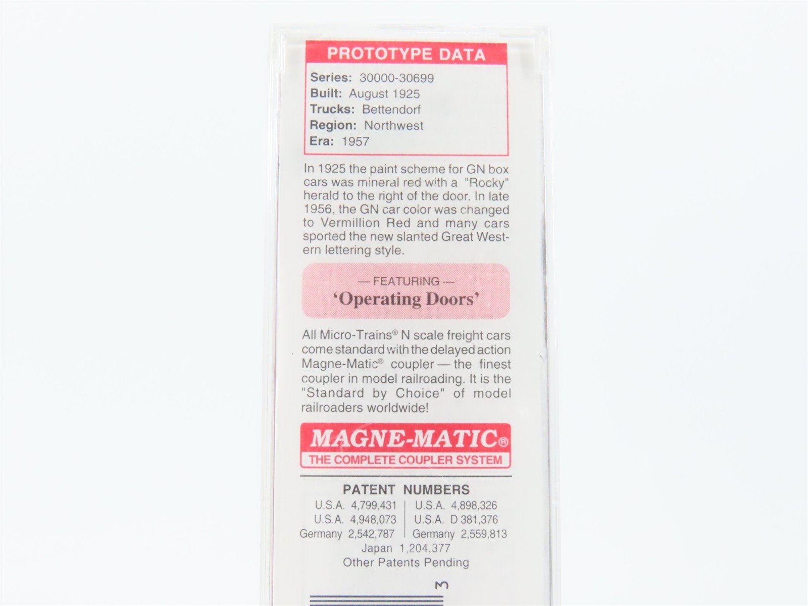 N Scale Micro-Trains MTL 43040 GN Great Northern 40' Wood Box Car #30353