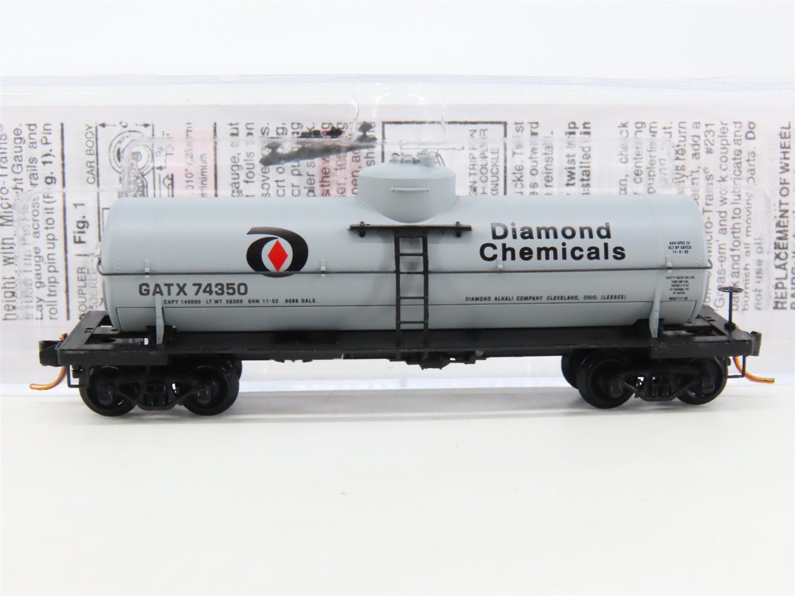 N Micro-Trains MTL 06500190 GATX Diamond Chemicals Single Dome Tank Car #74350