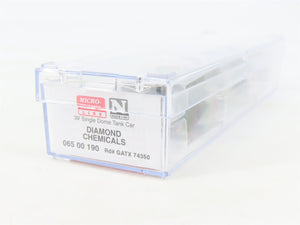 N Micro-Trains MTL 06500190 GATX Diamond Chemicals Single Dome Tank Car #74350