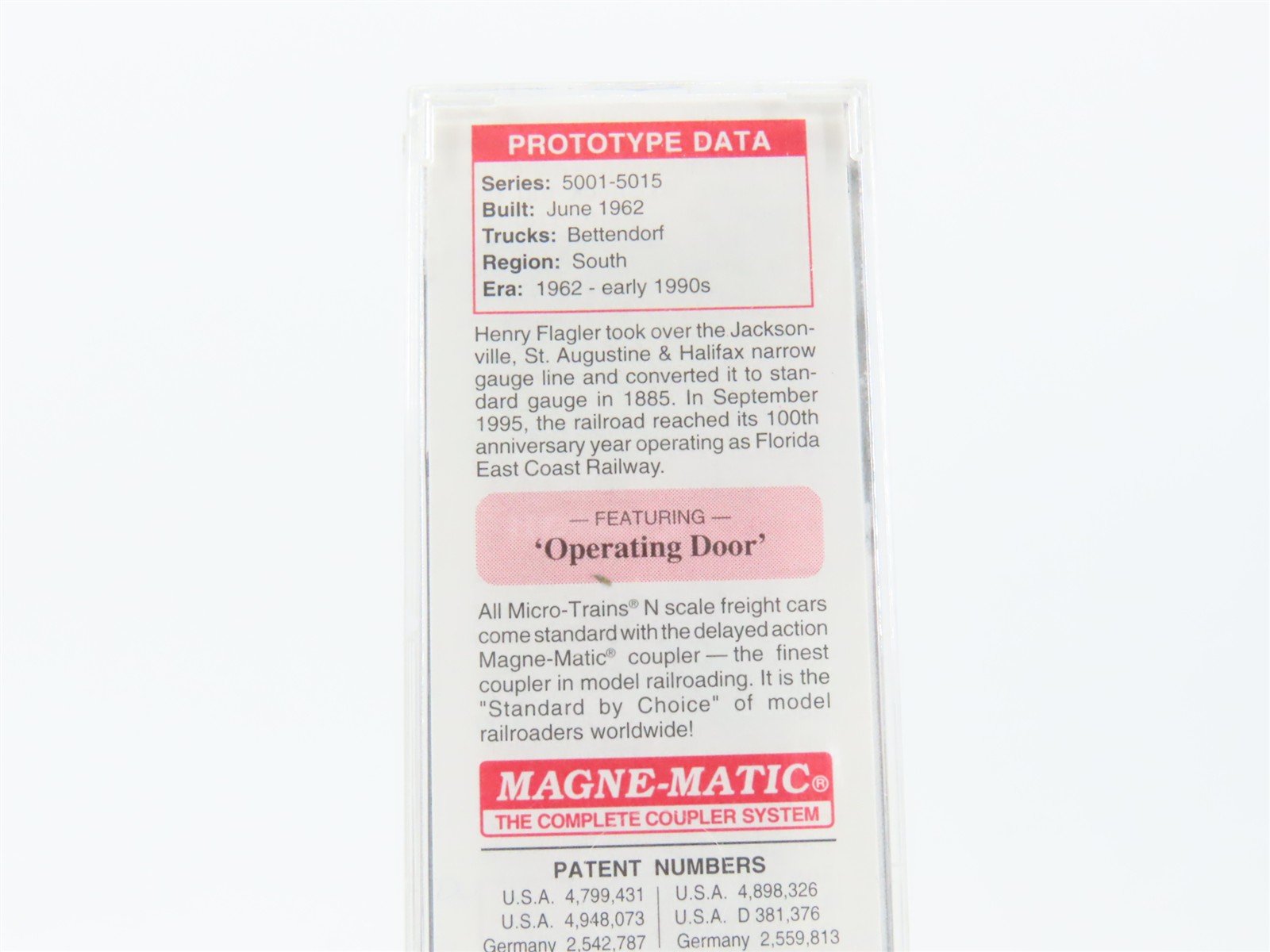 N Scale Micro-Trains MTL 33080 FEC Florida East Coast 50' Box Car #5002